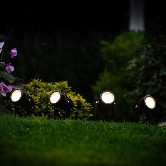 Solar Spotlights Outdoor 5-Piece Set with Dusk-to-Dawn Sensor – Waterproof Solar Powered Security Lights for Yard