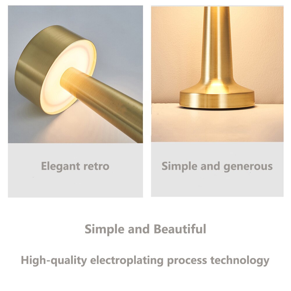 Rechargeable Cordless Table Lamp with Touch Control – Modern Dimmable LED Lighting for Bars and Restaurants