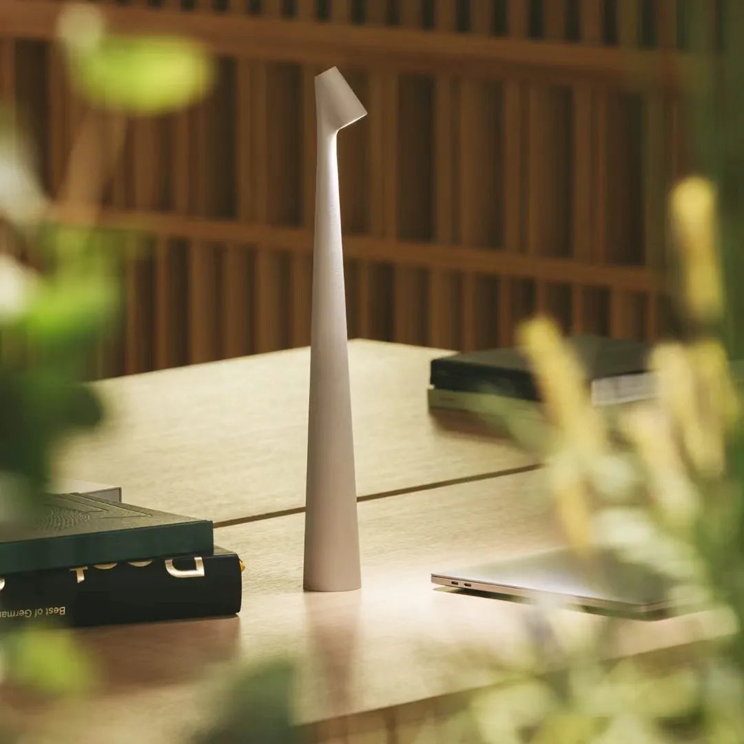 Modern LED Touch Table Lamp with Adjustable Dimming – Elegant Aluminum Design for Bedroom, Desk, or Nightstand