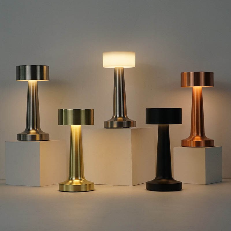 Rechargeable Cordless Table Lamp with Touch Control – Modern Dimmable LED Lighting for Bars and Restaurants
