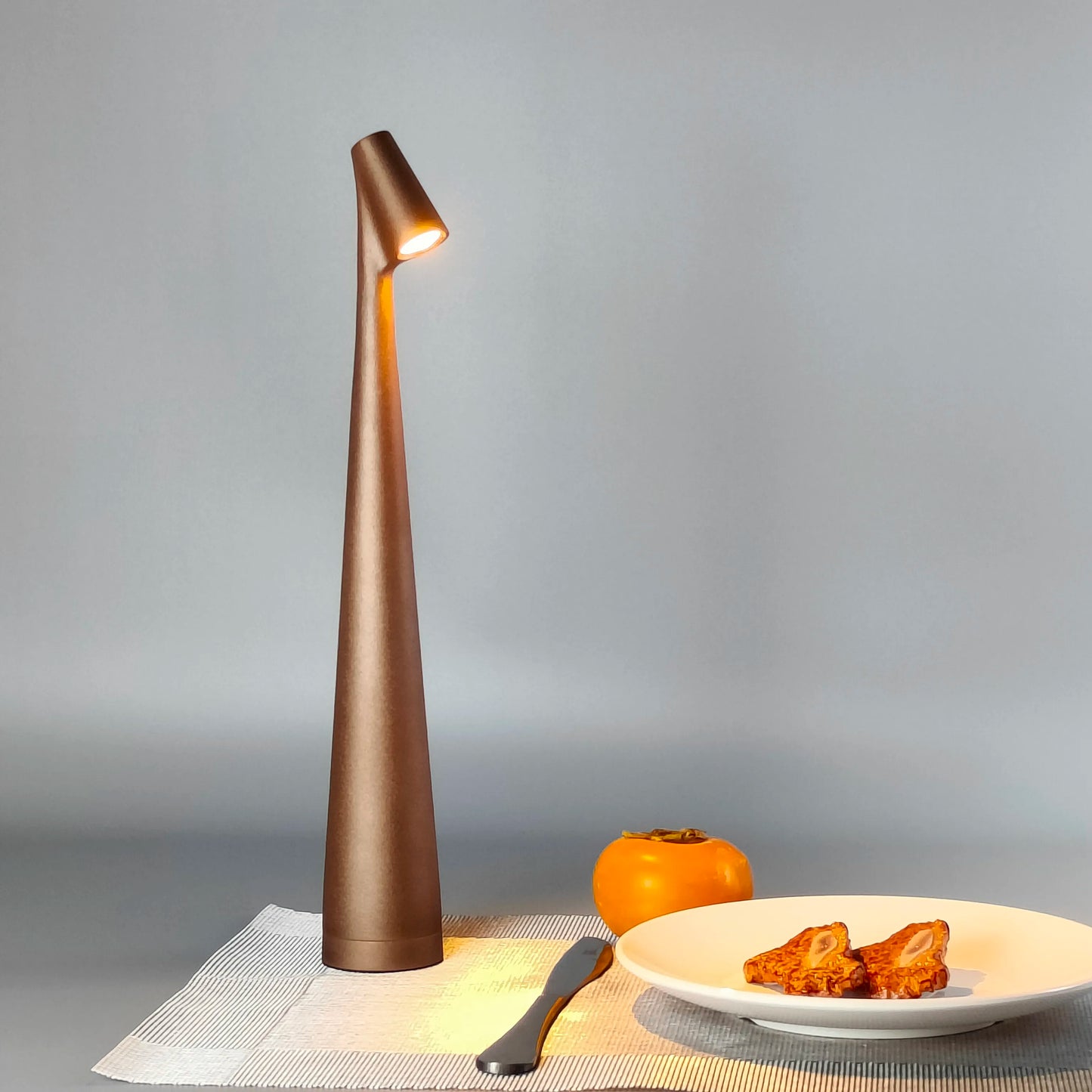 Variant image for Modern LED Touch Table Lamp with Adjustable Dimming – Elegant Aluminum Design for Bedroom, Desk, or Nightstand-5