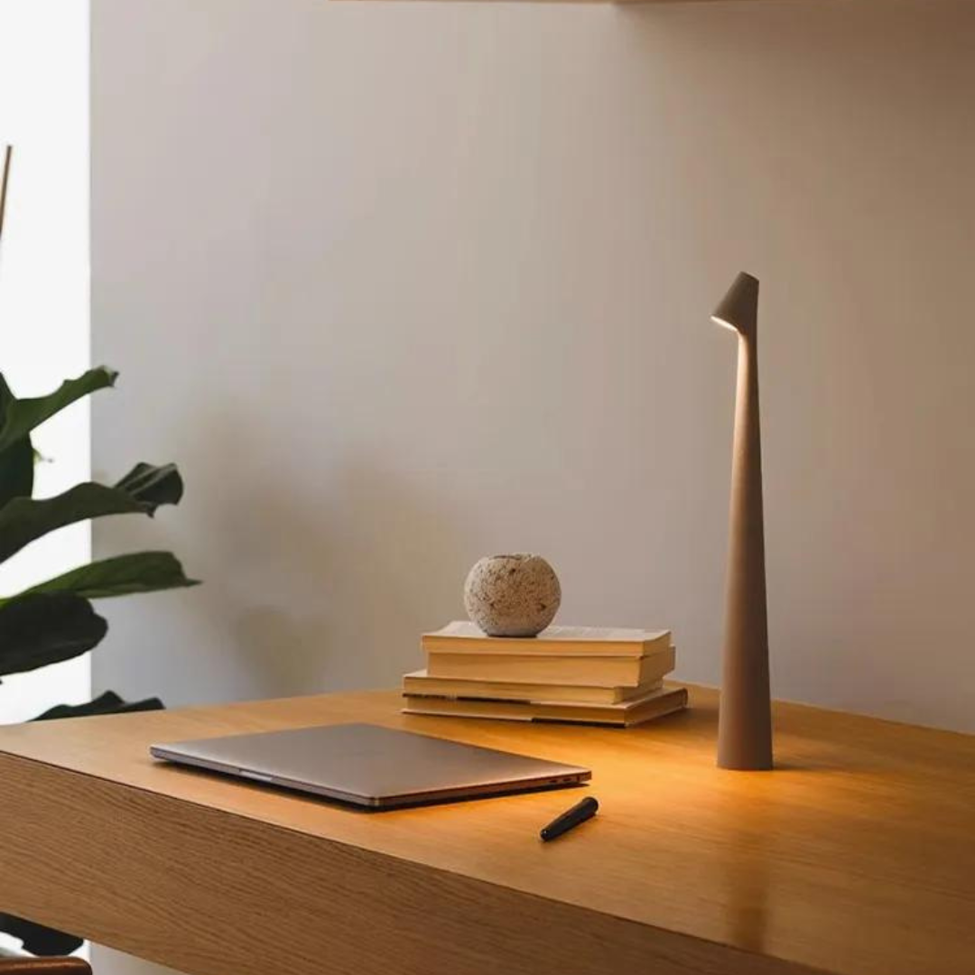 Modern LED Touch Table Lamp with Adjustable Dimming – Elegant Aluminum Design for Bedroom, Desk, or Nightstand