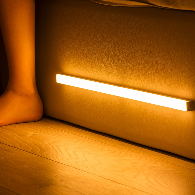 Motion Sensor LED Light Bar – Energy-Efficient, Easy Installation, Battery-Operated, 12-Inch for Home and Workspace
