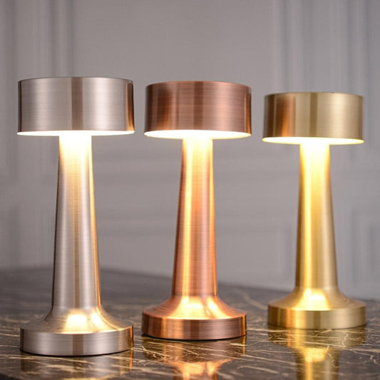 Rechargeable Cordless Table Lamp with Touch Control – Modern Dimmable LED Lighting for Bars and Restaurants