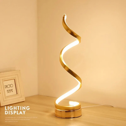 Variant image for Modern Spiral LED Desk Lamp with Adjustable Brightness and Eye Protection – Energy Efficient Aluminum Design-2